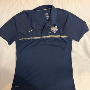 Nike Men's Navy Blue Dri-FIT Football Polo